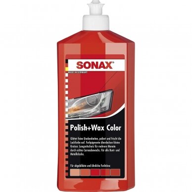 Spalvotas polirolis su vašku POLISH&WAX SONAX 250ml 3