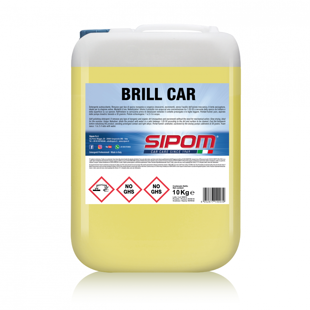 Aktyvios putos BRILL CAR SIPOM 10 kg Aktyvios putos BRILL CAR SIPOM 10 kg