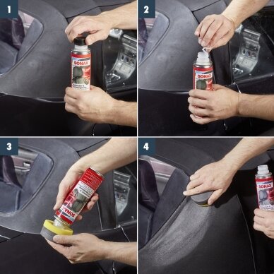 Kabrioleto stogo ir tekstilės impregnavimo priemonė, SONAX 250ml 1 Kabrioleto stogo ir tekstilės impregnavimo priemonė, SONAX 250ml 1