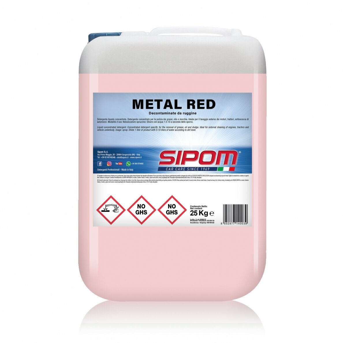 Nerūgštinis metalo dulkių valiklis Metal RED SIPOM 25 kg Nerūgštinis metalo dulkių valiklis Metal RED SIPOM 25 kg