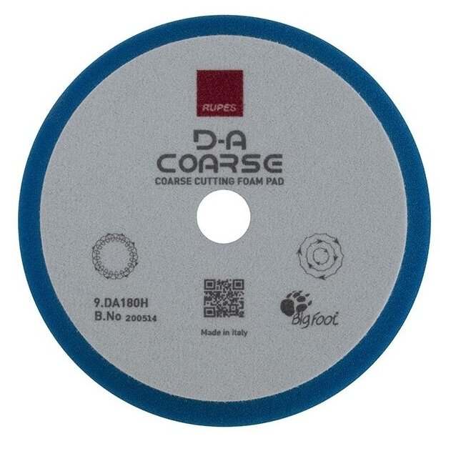 High performance coarse cutting foam pad – D-A COARSE Rupes 180 mm 1 High performance coarse cutting foam pad – D-A COARSE Rupes 180 mm 1