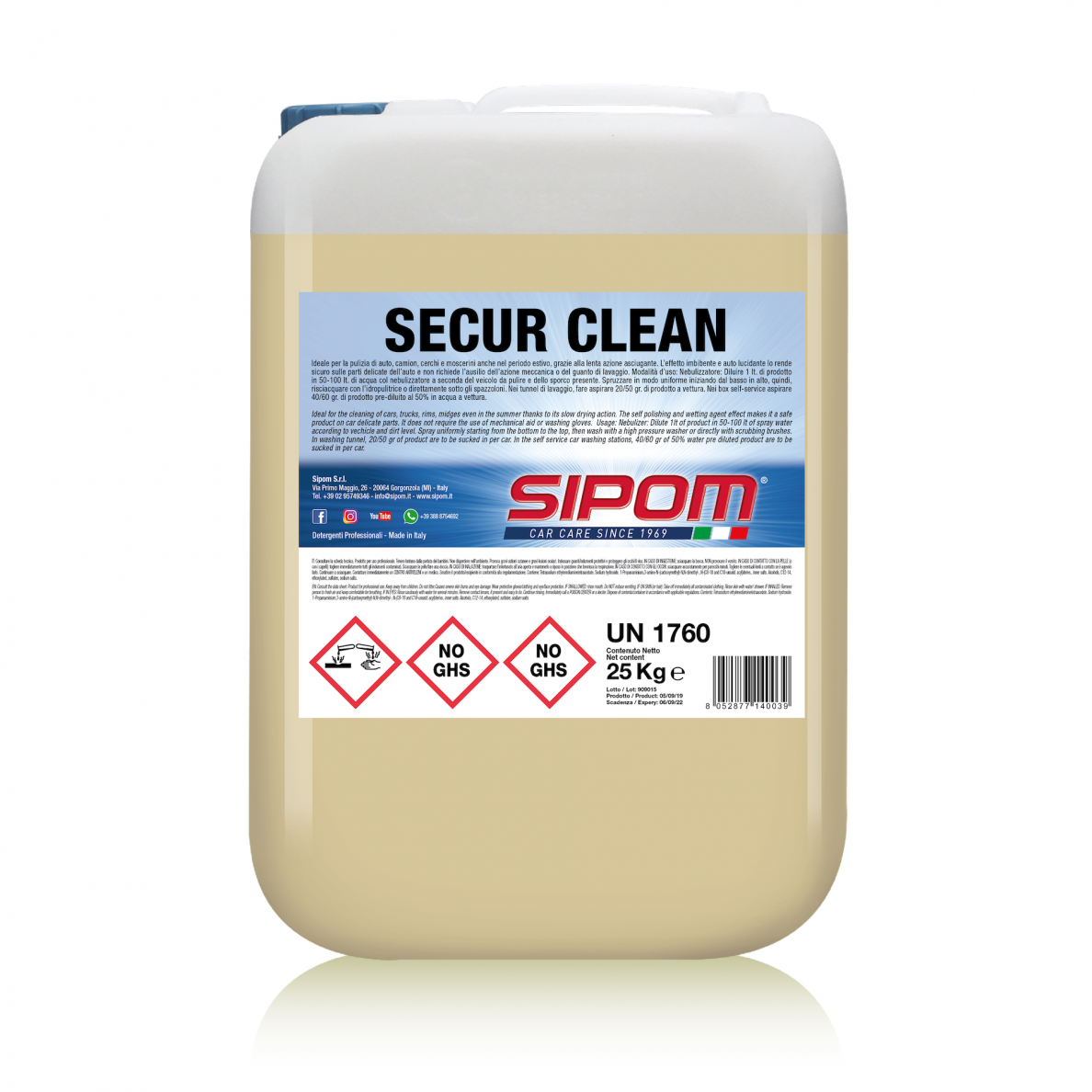 Šarminis ploviklis SECUR CLEAN SIPOM 25 kg Šarminis ploviklis SECUR CLEAN SIPOM 25 kg