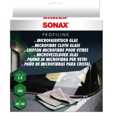 SONAX mikropluošto šluostės stiklų valymui, 3vnt